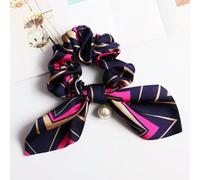 NYSDM Fasce elastiche per capelli con fiocco in chiffon per donne ragazze elastici per capelli in tinta unita fascia cravatte coda di cavallo accessori