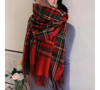 NYSDM Moda Donna Stile Scozzese Tartan Sciarpa Calda Plaid Morbido Lungo Scialle Avvolgente Natale San Valentino Fidanzata Moglie Mamma