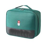 NYSDM, organizer per pillole con cerniera, per medicinali, contenitore vuoto per primo soccorso familiare per kit medici di emergenza, Verde, 1pc