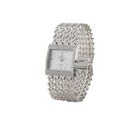 NYSDM - Orologio da polso da donna, alla moda, al quarzo, con diamanti, Argento