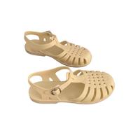 NYSDM Sandali da donna Roma cut-out stile gladiatore scarpe estive in morbido PVC Peep Toe ragazze studente Street Outdoor sandali, Albicocca, 39.5 EU
