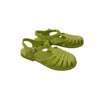 NYSDM Sandali da donna Roma cut-out stile gladiatore scarpe estive in morbido PVC Peep Toe ragazze studente Street Outdoor sandali, Verde, 37.5 EU