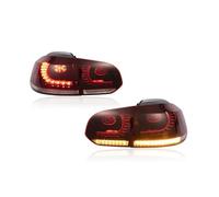 NYSFIFHSKFH Luce retromarcia Per VW Per Golf 6 mk6 R20 2008-2013 Freno di retromarcia Segnale svolta Car Rear Tail Light Assembly Plug And Play Coppia luci posteriori a LED Fari di stop(Red clear)