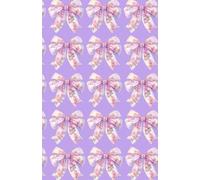 Nysha Books Soft Aesthetic Collection: Floral Ribbon Bow Notebook | Coquette Style Cute Journal |: Pastel Purple Bow Design • 5.5 x 8.5 100 Blank Pages • Elegant & Feminine Notebook