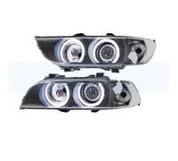 NYSQOFMB Fanale Anteriore Una coppia di fari anteriori per paraurti anteriore per BMW Serie 5 E39 1997-2003 fari anteriori indicatori di direzione anteriori Fanali(White 1 Pair)