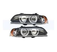 NYSQOFMB Fanale Anteriore Una coppia di fari anteriori per paraurti anteriore per BMW Serie 5 E39 1997-2003 fari anteriori indicatori di direzione anteriori Fanali(Yellow 1 Pair)