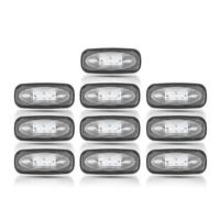 NYSQOFMB Indicatore Laterale 10 Pezzi 12V 24V 3 LED Luci Di Posizione Per Camion Auto Indicatori Direzione Laterali Rimorchio Freccia Sinistro Luce(BIANCO)