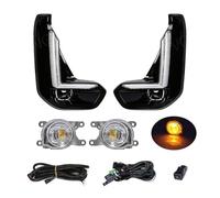 NYSQOFMB Indicatori direzione dinamici Animazione Avvio Dei Fendinebbia A LED Luci Marcia Diurna DRL Per Toyota Per Hilux Per Revo 2020-2022 Indicatori Direzione A 12V(DRL and Fog Yellow)