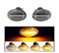 NYSQOFMB Indicatori direzione dinamici Luce di direzione laterale dinamica a LED per auto per Fiat per 500 dal 2007 in poi(Dynamic Crystal)