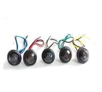 NYSQOFMB Indicatori direzione dinamici Luci posizione laterali a LED rotonde 3/4" DRL luci ingombro anteriori e posteriori luci marcia diurna per camion rimorchi barche(VERDE)