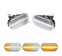 NYSQOFMB Indicatori direzione dinamici Per Nissan 350Z Per Micra Per Navara Per Note Luci posizione laterali a LED Indicatori direzione Luci dinamiche color ambra(Clear Dynamic Amber)
