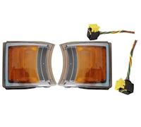 NYSQOFMB Indicatori Specchio Lateral 1 Coppia di Indicatori di Direzione A LED + DRL per Scania P230 G480 R480 T470 Indicatori di Direzione OEM 1949900 2241544 2442637(with 2pcs connectors)