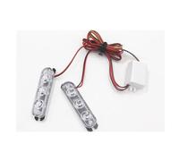 NYSQOFMB Luce Stop 1 paio di luci della polizia 3 stroboscopiche a LED lampeggianti automatici emergenza per auto(Blu)