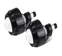 NYSQOFMB Luce Stop Faro anteriore con proiettore bi-LED bianco 6000K lenti 25 pollici fari a LED H4 H7 9005 9006 adattatore ventola turbo 120W 20000 LM(2x LHD Black Mask)
