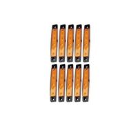 NYSQOFMB Luce Stop Luce ingombro laterale a LED 6 indicatore direzione fanale posteriore avvertimento 12/24V camion rimorchi autobus furgoni rosso giallo bianco(10pcs Yellow Light)