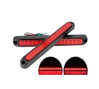 NYSQOFMB Luce Stop Luce Posteriore Universale Terzo Freno 12/24V Indicatore Direzione Aggiuntivo Pick-up Fuoristrada Camion Super Resistente ATV Gancio Traino Lampada 15 LED(2pcs Red Light)