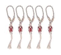 NYSUZHOUJI 5 pcs Collana cavo di pietra vuota Sostituzione Sostituzione a sospensione in cristallo regolabile per la produzione di gioielli fai -da -te (Rosso)