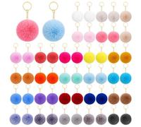 NYTGAH Portachiavi colorato Pom Poms Bulk, Multicolore, One Size