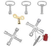 NYTGAH Set di chiavi universali da 6 pezzi con chiave triangolare, chiave monouso e quadrata per rubinetti, radiatori, contatori elettrici, per quadri elettrici, quadrate