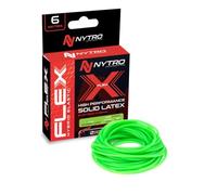 NYTRO Flex Hybrid Elastic | Taglia 16-18 2,4 mm 6 m | Verde brillante | Si allunga come un elastico cavo, sottile e liscio come un elastico solido, durevole, perfetto per kit di estrattori