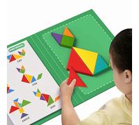 Nyutcwe Gambi di apprendimento Libro Puzzle di Tangram Magnetico in Legno con 96 sfide Blocchi tangrams per Bambini Sfida per Adulti Dono educativo Giocattolo, su The Go Toys for Kids, Boys, Girls