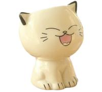 Nyutcwe Piantatrice di Gatti, pentole vegetali ceramiche da 2, 8 Pollici, pentole a Piante Piccole Non Slip, fioriera Animale Riutilizzabile per succulento Fiore di Cactus, Stile 4 Gatto