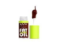 NYX Professional Makeup Gloss Labbra, Finish Cremoso e Lucido, Fino a 12H di Idratazione, Maxi Applicatore, Con Squalano, Olio di Lampone e Camemoro, Fat Oil Lip Drip, Tonalità: Status Update