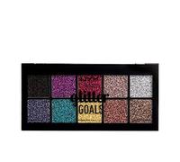 NYX Professional Make Up Glitter Goals Palette Ombretti, 10 Colori in Crema, Finish Glitter - 50 Gr