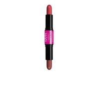 NYX Professional Makeup Blush a Doppia Punta, Arricchito con Acido Ialuronico Idratante, Texture Facilmente Sfumabile, Formula Vegana, Wonder Stick, Coral + Deep Peach