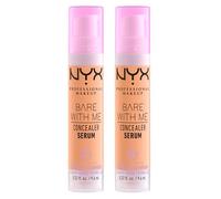 NYX Professional Makeup Bare With Me Siero Correttore Viso e Corpo 2in1 Idratante con Centella Asiatica e Tè Verde per Pelle Secca Occhiaie e Rossori Tonalità 05.5 Medium Golden - 2 Flaconi da 9,6ml