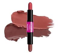 NYX Professional Makeup Blush a Doppia Punta, Arricchito con Acido Ialuronico Idratante, Texture Facilmente Sfumabile, Formula Vegana, Wonder Stick, Coral + Deep Peach