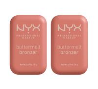 NYX Professional Makeup Buttermelt Bronzer Tonalità 03 Deserve Butta Lunga Tenuta 12h No Transfer Look Abbronzato e Luminoso con Burro di Mango Karité e Mandorle - 2 Bronzer da 5g