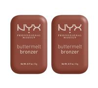 NYX Professional Makeup Buttermelt Bronzer Tonalità 06 Do Butta Lunga Tenuta 12h No Transfer Look Abbronzato e Luminoso con Burro di Mango Karité e Mandorle - 2 Bronzer da 5g