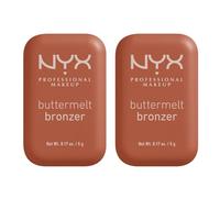NYX Professional Makeup Buttermelt Bronzer Tonalità 3.5 Butta'd Down Lunga Tenuta 12h No Transfer Look Abbronzato e Luminoso con Burro di Mango Karité e Mandorle - 2 Bronzer da 5g