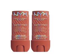 NYX Professional Makeup Buttermelt Stix Illuminante in Stick a Lunga Tenuta 8 Ore per Viso e Corpo Uniformante con Punta di Precisione Formula Vegana con Burro di Cupuaçu e Cocco 13 Left On Melt
