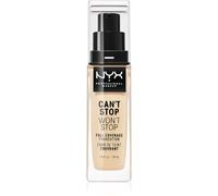 NYX Professional Makeup Can't Stop Won't Stop Full Coverage Foundation fondotinta ad alta coprenza colore 6.3 Warm Vanilla 30 ml