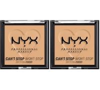 NYX Professional Makeup Can't Stop Won't Stop Matifying Powder - 05 Golden (Confezione da 2)