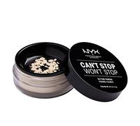 NYX Professional Makeup, Cipria in Polvere, Can't Stop Won't Stop Setting Powder, Polvere libera, Finish matte, Minimizza le zone lucide, Tonalità: Light