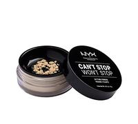 NYX Professional Makeup, Cipria in Polvere, Can't Stop Won't Stop Setting Powder, Polvere libera, Finish matte, Minimizza le zone lucide, Tonalità: Light Medium