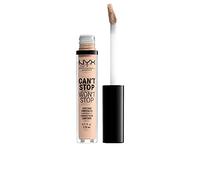 NYX Professional Makeup Correttore Can't Stop Won't Stop, Correttore Viso Liquido, Adatto a Tutti gli Incarnati, Alabastro, Confezione da 1