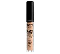 NYX Professional Makeup Correttore Can't Stop Won't Stop, Correttore Viso Liquido, Adatto a Tutti gli Incarnati, Natural, Confezione da 1