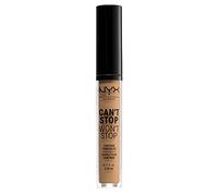 NYX Professional Makeup Correttore Can't Stop Won't Stop, Correttore Viso Liquido, Adatto a Tutti gli Incarnati, Golden, Confezione da 1