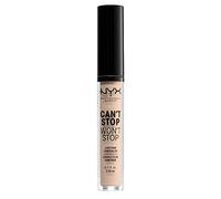NYX Professional Makeup Correttore Can't Stop Won't Stop, Correttore Viso Liquido, Adatto a Tutti gli Incarnati, Alabastro, Confezione da 1