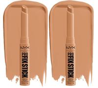 NYX Professional Makeup Correttore in Stick, Attenua, Corregge e Illumina, Tenuta fino a 12h, Arricchito con Acido Ialuronico, Pro Fix Stick, Tonalità: Cinnamon, 1,6 g (Confezione da 2)