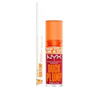 NYX Professional Makeup Duck Plump Gloss Lucidalabbra Colore 19 Cherry Spice 7ml + Duck Plump Plumping Lip Liner Matita Labbra Colore 01 Ducking Clear Rimpolpante con Zenzero e Peperoncino - Set da 2