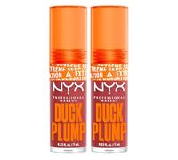 NYX Professional Makeup Duck Plump Gloss Lucidalabbra Tonalità 08 Mauve Out My Way Rimpolpante Finish Lucido Luminoso per Labbra Grandi e Carnose con Zenzero e Peperoncino - 2 Lipgloss da 7ml