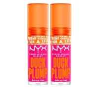 NYX Professional Makeup Duck Plump Gloss Lucidalabbra Tonalità 12 Bubblegum Bae Rimpolpante Finish Lucido Luminoso per Labbra Grandi e Carnose con Zenzero e Peperoncino - 2 Lipgloss da 7ml