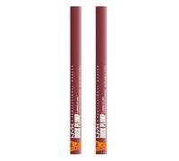 NYX Professional Makeup Duck Plump Plumping Lip Liner Matita Labbra 04 Fill Em' In Rimpolpante Lunga Tenuta per Labbra Piene Volumizzate con Zenzero e Peperoncino - 2 Matite