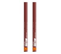 NYX Professional Makeup Duck Plump Plumping Lip Liner Matita Labbra 08 Dash of Cocoa Rimpolpante Lunga Tenuta per Labbra Piene Volumizzate con Zenzero e Peperoncino - 2 Matite