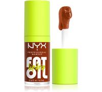 NYX Professional Makeup Gloss Labbra, Finish Cremoso e Lucido, Fino a 12H di Idratazione, Maxi Applicatore, Con Squalano, Olio di Lampone e Camemoro, Fat Oil Lip Drip, Tonalità: Scrollin'